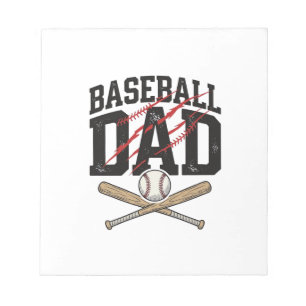 Vintage-Baseball-Vater-Distressed-Shirt mit Gravur Notizblock