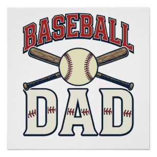 Vintage-Baseball-Vater-Gravur-Shirt-Design_1 Poster