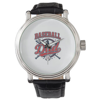 Vintage-Baseball-Vater-Shirt-Design_1 Armbanduhr