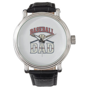 Vintage Baseball-Vater-Shirt-Design_1 Armbanduhr