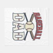 Vintage Baseball-Vater-Shirt-Design_1 Fleecedecke (Vorderseite (Horizontal))