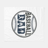 Vintage Baseball-Vater-Shirt-Design_1 Fleecedecke (Vorderseite (Horizontal))