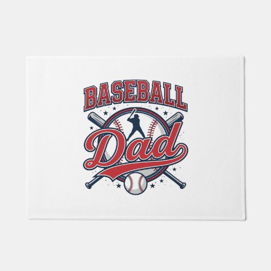 Vintage-Baseball-Vater-Shirt-Design_1 Fußmatte (Vorderseite)