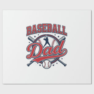 Vintage-Baseball-Vater-Shirt-Design_1 Geschenkpapier