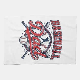 Vintage-Baseball-Vater-Shirt-Design_1 Geschirrtuch