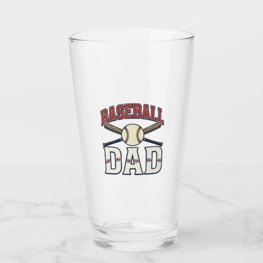 Vintage Baseball-Vater-Shirt-Design_1 Glas (Vorderseite)