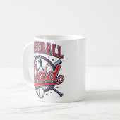 Vintage-Baseball-Vater-Shirt-Design_1 Kaffeetasse (Vorderseite Links)