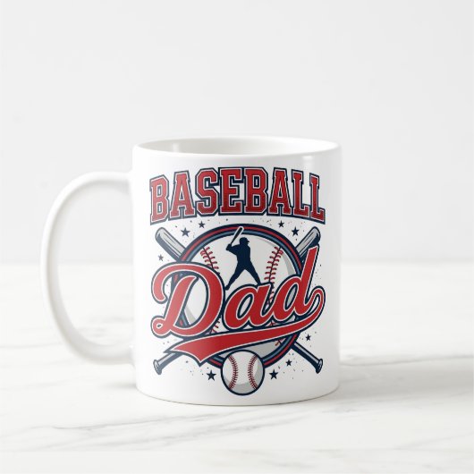 Vintage-Baseball-Vater-Shirt-Design_1 Kaffeetasse (Links)