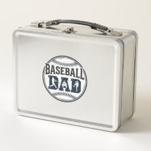 Vintage Baseball-Vater-Shirt-Design_1 Metall Brotdose