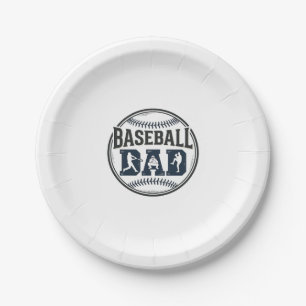 Vintage-Baseball-Vater-Shirt-Design_1 Pappteller