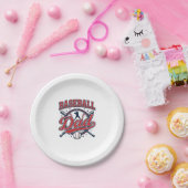 Vintage-Baseball-Vater-Shirt-Design_1 Pappteller (Party)