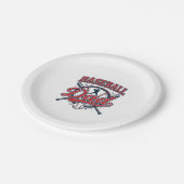 Vintage-Baseball-Vater-Shirt-Design_1 Pappteller (Schrägansicht)