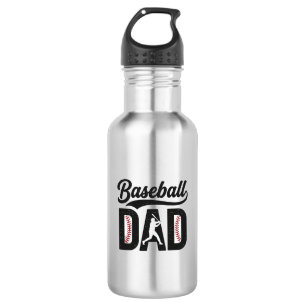 Vintage Baseball-Vater-T-Shirt-Design_1 Edelstahlflasche