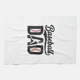 Vintage Baseball-Vater-T-Shirt-Design_1 Geschirrtuch