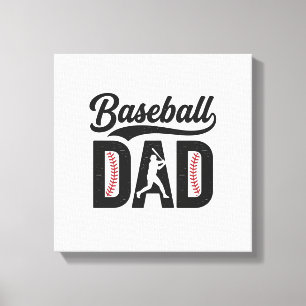 Vintage Baseball-Vater-T-Shirt-Design_1 Leinwanddruck