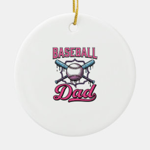Vintage Baseball-Vater-T-Shirt-Design (2)_ Keramik Ornament