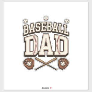 Vintage Baseball Vater Tag des Vaters Aufkleber
