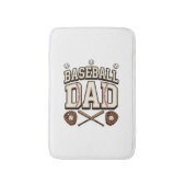 Vintage Baseball Vater Tag des Vaters Badematte (Vorderseite Vertikal)