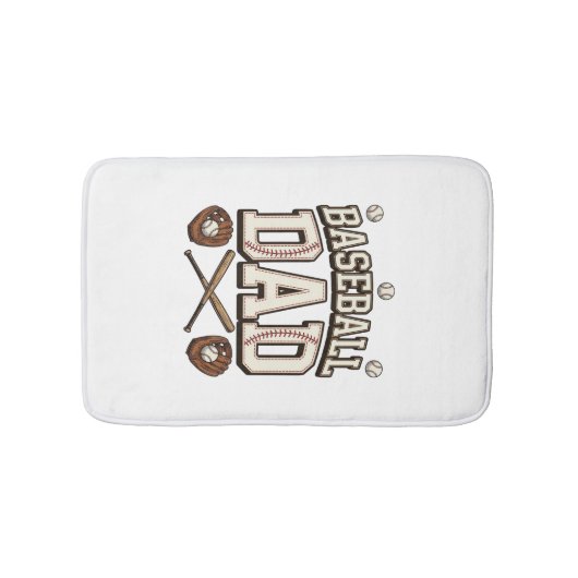 Vintage Baseball Vater Tag des Vaters Badematte (Vorderseite)