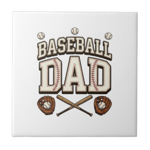 Vintage Baseball Vater Tag des Vaters Fliese