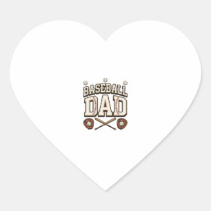 Vintage Baseball Vater Tag des Vaters Herz-Aufkleber