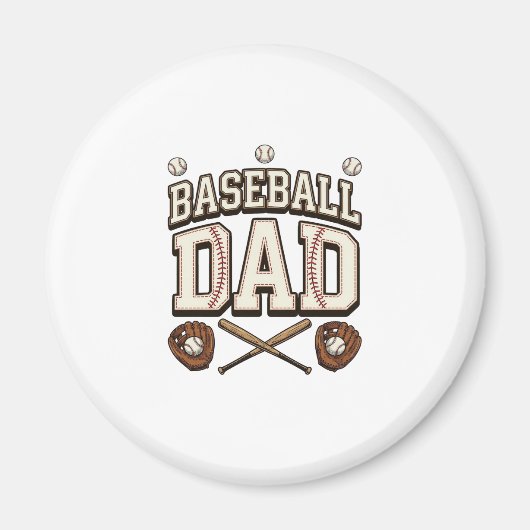 Vintage Baseball Vater Tag des Vaters Magnet (Vorne)