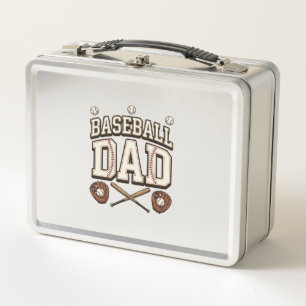 Vintage Baseball Vater Tag des Vaters Metall Brotdose