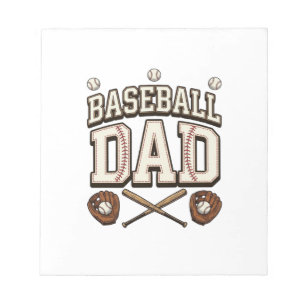 Vintage Baseball Vater Tag des Vaters Notizblock