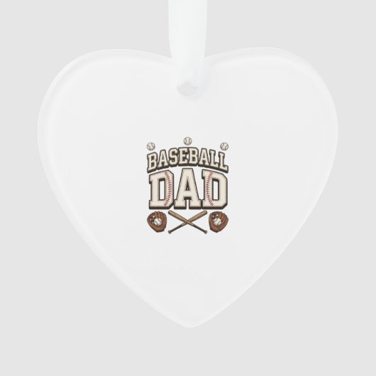Vintage Baseball Vater Tag des Vaters Ornament (Vorderseite)