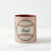 Vintage Baseball-Vater-Tasse Tasse (Zentrum)