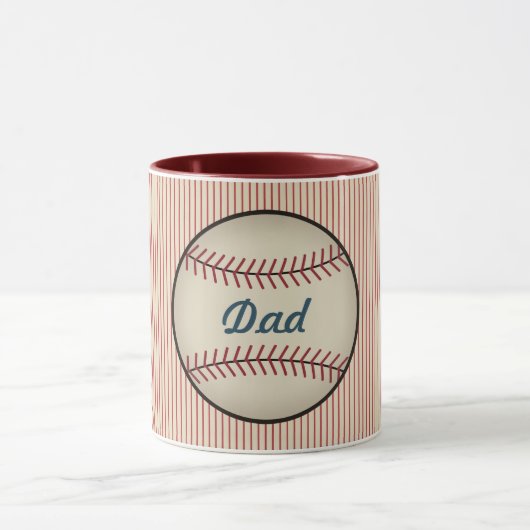 Vintage Baseball-Vater-Tasse Tasse (Zentrum)