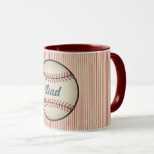 Vintage Baseball-Vater-Tasse Tasse (VorderseiteRechts)