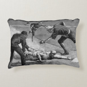 Vintage-Baseball von Thure De Thulstrup, 1885 Dekokissen
