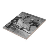 Vintage-Baseball von Thure De Thulstrup, 1885 Fliese (Seite)