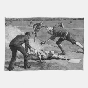 Vintage-Baseball von Thure De Thulstrup, 1885 Geschirrtuch