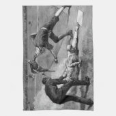 Vintage-Baseball von Thure De Thulstrup, 1885 Geschirrtuch (Vertikal)