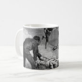 Vintage-Baseball von Thure De Thulstrup, 1885 Kaffeetasse (Vorderseite Links)