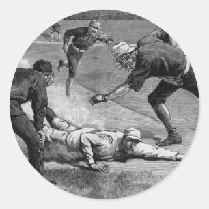 Vintage-Baseball von Thure De Thulstrup, 1885 Runder Aufkleber