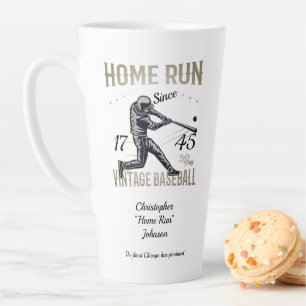 Vintage Baseball-Zuhause ausführen Personalisiert Milchtasse