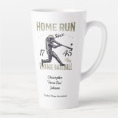 Vintage Baseball-Zuhause ausführen Personalisiert Milchtasse (Rechts)