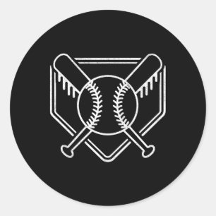 Vintage Baseball-Zuhause-Plattenboys Baseball-Base Runder Aufkleber