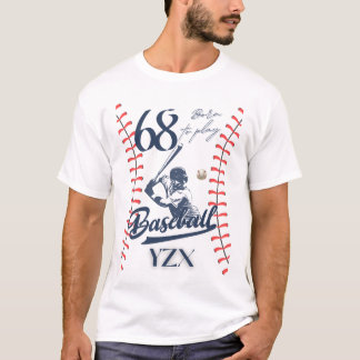 Vintage Baseball, zum Spielen geboren T-Shirt