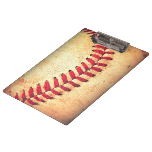 Vintage-Baseballball Klemmbrett (Schrägansicht)