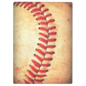 Vintage-Baseballball Klemmbrett (Rückseite)