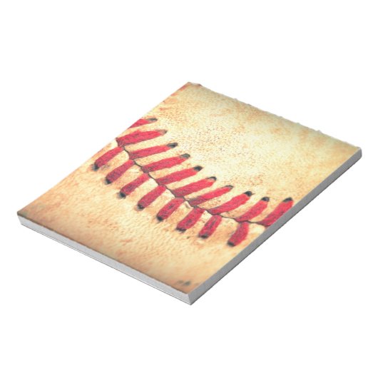 Vintage-Baseballball Notizblock (Rotiert)