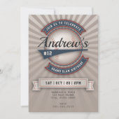 Vintage Baseballeinladung Einladung (Vorderseite)