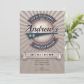 Vintage Baseballeinladung Einladung (Stehend Vorderseite)