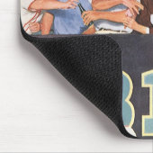 Vintage Baseballfans beim Spielen Mousepad (Ecke)