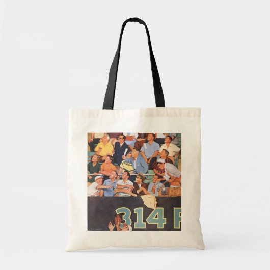 Vintage Baseballfans beim Spielen Tragetasche (Vorne)