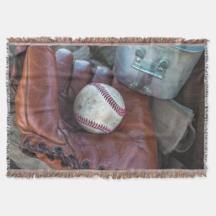 Vintage-Baseballhandschuh und Ball Baseball-Handsc Decke